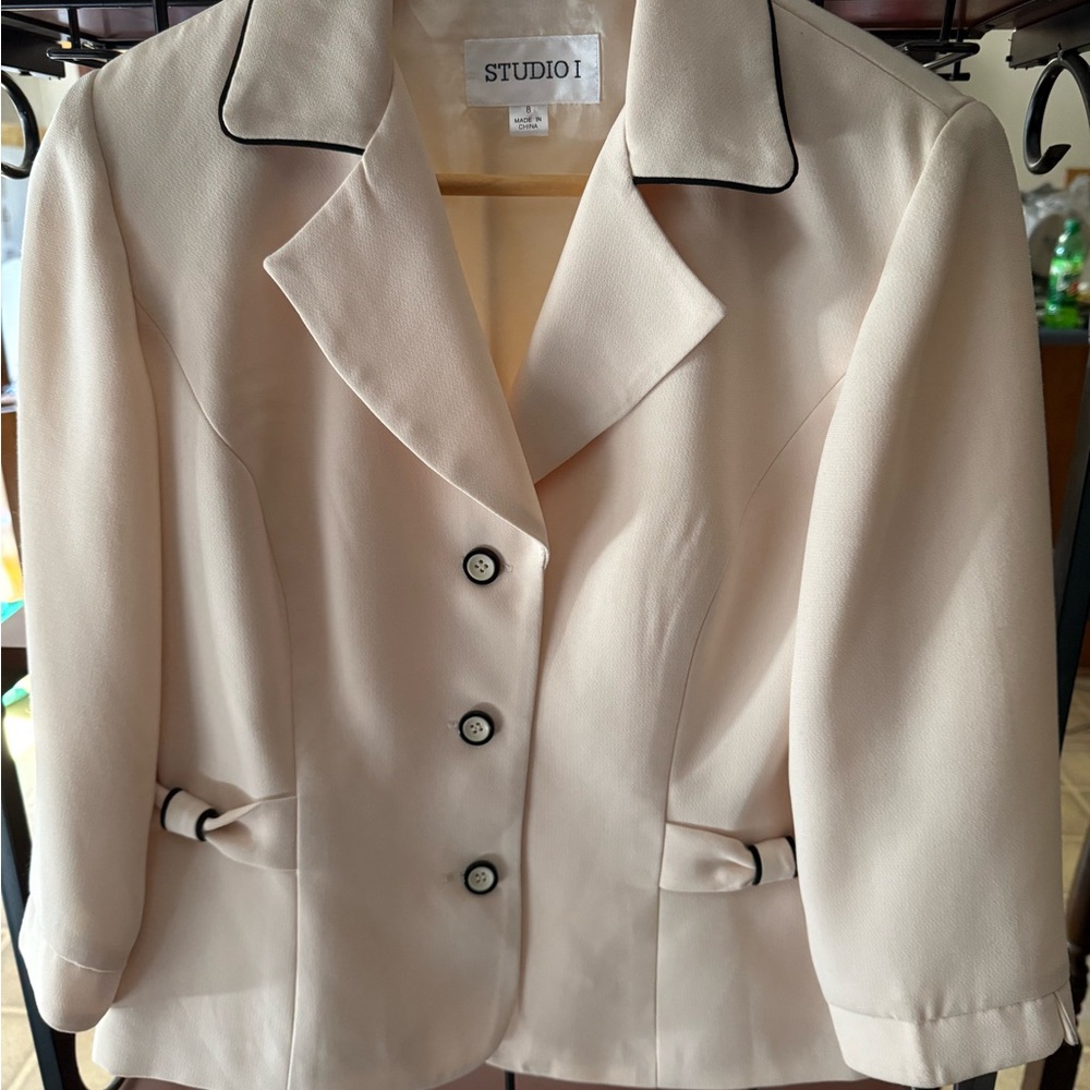 Studio I Women's Blazer with Black Trim